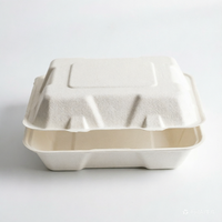 Premium voedselveilige biologisch afbreekbare suikerrietbagasse pulp gevormde containers soepkom saladebox maaltijdvoorbereidingscontainers