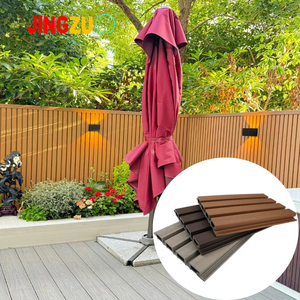 Panneaux muraux en PVC imitation bois, panneaux composites WPC, revêtement mural rainuré, panneau mural 3D, bardage à lattes pour usage extérieur - Product Image 1