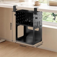 Organisateur de bureau à suspendre sous le bureau, armoire de rangement à fixation par pince, étagère métallique pour accessoires de bureau à domicile