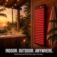 Panneau de luminothérapie rouge plein spectre 240W résistant aux intempéries IP65 AQU-240, haute résistance à la température, pour patio, bain à remous, jardin