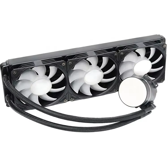ZeroMaster ARGB PWM Fluid Bearing 12V Liquid Cooler Spherical LED Fan Aluminum Heatsink 28dBA Quiet 4Pin for Gaming PC Computer