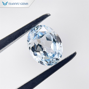 Gemme Tianyu, Zaffiro Sintetico Blu <span class=keywords><strong>Mare</strong></span> Taglio Ovale 8*12mm 4.5ct, Pietra Sciolta all'Ingrosso - Product Image 5