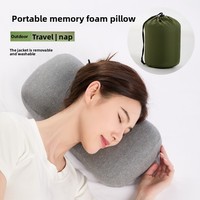 Oreiller de voyage [Travel Pillow] – Détachable, lavable, portable, en mousse à mémoire de forme, personnalisable, rectangulaire, multifonctionnel pour la sieste