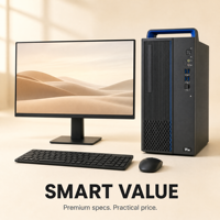 Kit Desktop Kantor Perusahaan Hygon 3350 8 Core 3.0GHz 8GB 512GB 2HVESSD 2GB Grafis 15L Case Layar 23.8" USB Keyboard Mouse