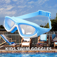 Lunettes de natation pour enfants vert crème drôles avec verres antibuée antireflet Nouveau design Lunettes de sport à monture PC jaune pour enfants