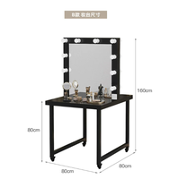 Miroir de maquillage double face professionnel avec éclairage, sur roulettes et mobile, pour salle de formation, studio, théâtre et coiffeuse