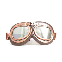 Demi-casque de moto Lunettes d'aviateur vintage Lentilles photochromiques Pilote sur les casques
