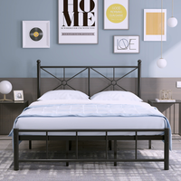 Lit double pliable réglable en fer forgé personnalisable pour hôtels, appartements, dortoirs - Design moderne pour étudiants
