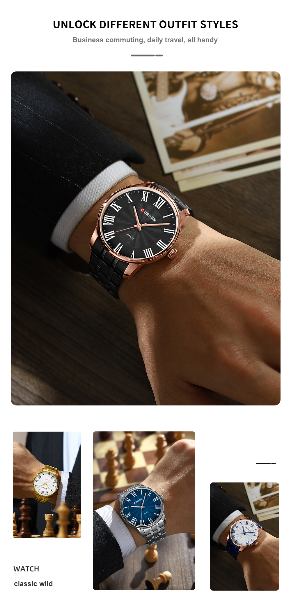Nouvelles montres pour hommes Top marque de luxe CURREN Quartz montre pour hommes Sport étanche montres-bracelets Date d'affaires Relogio Masculino