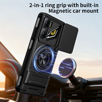 Casing Ponsel dengan Ring Holder Magnetik Kuat dan Pelindung Kamera Geser untuk Nubia Neo 2 3 5G, Anti Benturan