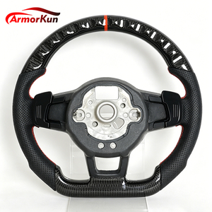 Volante de Fibra de Carbono Plug and Play con Empuñaduras de Cuero Perforado para Volkswagen <span class=keywords><strong>Golf</strong></span> <span class=keywords><strong>GTI</strong></span> 2013-2019, Accesorios de Modificación Interior para Automóvil - Product Image 6