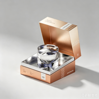Boîtes rigides personnalisées haut de gamme avec revêtement UV, gaufrage, fermeture magnétique, doublure en éponge, emballage avec logo pour cosmétiques, parfums, bougies, cadeaux