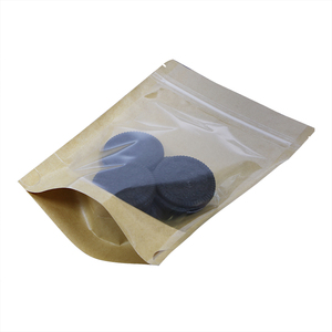 apel de Kraft marrón con cierre de cremallera de plástico Paquete de bolsa Doypack bolsa de pie recerrable loco café bolsa de té - Product Image 6