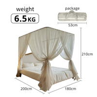 Moustiquaire rectangulaire rose en polyester, pliable et portable, anti-moustiques multicolores pour lit double