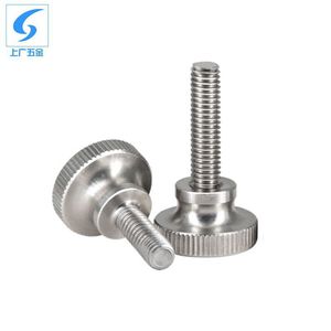 Vis moletées en acier inoxydable 304 de Shanghai et Guangzhou, M2 M3 M4 M6 M10, tête ronde, filetage métrique standard GB834 - Product Image 3