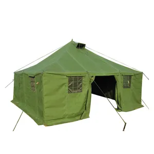 12 men green waterproof canvas wall tent