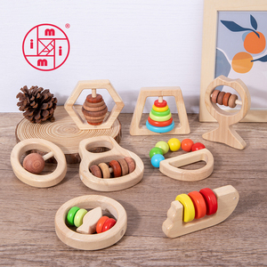 <span class=keywords><strong>Hochet</strong></span> <span class=keywords><strong>Montessori</strong></span> en bois écologique pour bébé, jouet de dentition pour tout-petits, jouets naturels en bois, hochets en bois avec clochettes - Product Image 3