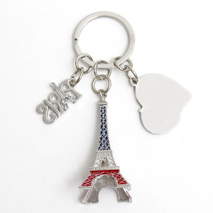 Porte-clés en alliage de zinc, mini tour Eiffel 3D en forme de cœur, fait main, léger, vintage, de qualité supérieure, nouveau <span class=keywords><strong>souvenir</strong></span> touristique de France, <span class=keywords><strong>Paris</strong></span> - Product Image 2