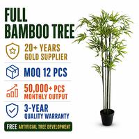 Arbre en bambou artificiel en pot, plante verte, feuilles réalistes, décoration intérieure pour la maison, le bureau, le hall d'hôtel, fournisseur