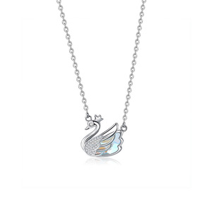 Collier avec pendentif en argent Sterling S925, opale Aurora, bijoux esthétiques élégants, cadeau pour jeunes femmes et adolescentes - Product Image 1