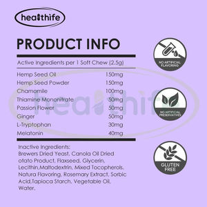 Healthife Pillole Calmanti <span class=keywords><strong>per</strong></span> Cani con Olio e Polvere di Semi di Canapa <span class=keywords><strong>per</strong></span> il Sonno degli Animali Domestici - Product Image 2
