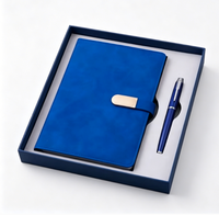 Vente de gros Carnet de notes d'affaires personnalisé de luxe Agenda A5 en cuir PU personnalisé avec stylo Journal de liaison cousu pour cadeau