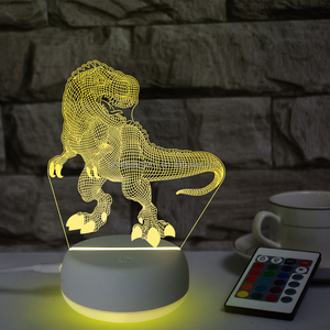 Wholesale Animal 3D Night Light Creative Electric Illusion 3d <strong>Lamp</strong> LED 7 Color Changing USB <strong>Touch</strong> Desk <strong>Lamp</strong> for Kid Gift - Product Image 4