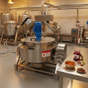 Machine de cuisson industrielle à double enveloppe CE de 50-500 L, pour la transformation des sauces - Product Image 1