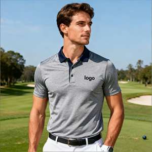 Nuevas Camisetas Polo de Verano para Hombre, Logotipo Bordado Personalizado, Uniformes de Trabajo Tejidos, Camiseta Negra de Manga Corta de Color Sólido - Product Image 1