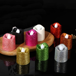 Vela <span class=keywords><strong>LED</strong></span> con Efecto de Chispas, Pequeña, Redonda, Roja, Plateada, Dorada, Funciona con Pilas, con Función Intermitente para Fiestas y Eventos - Product Image 1