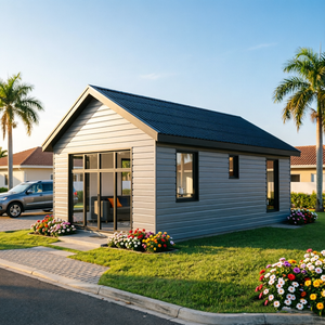 Maisonnette de jardin moderne préfabriquée en acier léger, unité d'habitation autonome élégante avec isolation thermique et durabilité - Product Image 2