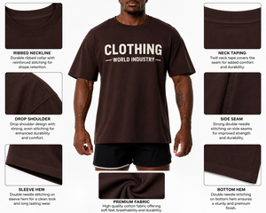 Vêtements unisexes streetwear de qualité supérieure, surdimensionnés, à épaules tombantes, en coton sergé, écologiques, respirants, imprimés sur mesure, pour l'industrie mondiale - Product Image 5