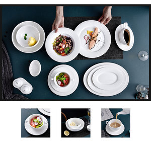 Juego de cena de lujo, juego de platos de cerámica <span class=keywords><strong>para</strong></span> Hotel, <span class=keywords><strong>vajilla</strong></span> de cerámica <span class=keywords><strong>para</strong></span> banquete de boda, platos redondos, juegos de <span class=keywords><strong>vajilla</strong></span> <span class=keywords><strong>para</strong></span> <span class=keywords><strong>6</strong></span> <span class=keywords><strong>personas</strong></span> - Product Image 6