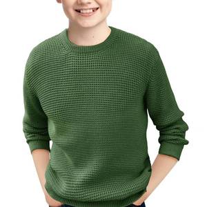 Pull-over douillet pour enfants à col rond avec intérieur brossé pour une chaleur ultime pendant les jeux en plein air en automne et en hiver - Product Image 3
