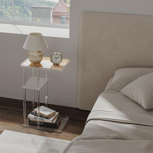 Portaoggetti in vimini acrilico trasparente personalizzato in fabbrica e <span class=keywords><strong>rack</strong></span> di visualizzazione per la memorizzazione di computer, libri e riviste - Product Image 3