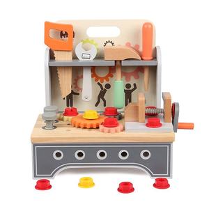 Banc d'atelier en <span class=keywords><strong>bois</strong></span> pour enfants, <span class=keywords><strong>jouet</strong></span> de simulation de construction, jouets éducatifs Montessori pour tout-petits - Product Image 2