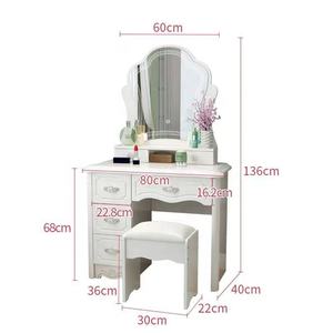 Muebles de vestidor <span class=keywords><strong>Tocador</strong></span> de maquillaje <span class=keywords><strong>blanco</strong></span> para mujer Cajón <span class=keywords><strong>Tocador</strong></span> con <span class=keywords><strong>espejo</strong></span> <span class=keywords><strong>Tocador</strong></span> de madera de lujo con luz Led - Product Image 6