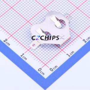 MY-1620-01 Button & Strip Battery Connector SMD Connector Battery Clip CR1620 Phosphor Bronze Nickel - Product Image 1