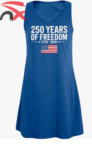 Nouvelle robe débardeur décontractée à thème américain, drapeau américain, 250 ans de liberté, pour femmes - Product Image 5