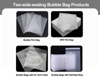 Machine à fabriquer des sacs à bulles à double rangée haute capacité Pansatec avec scellage sur deux côtés et découpe thermique pour sacs en film à bulles PE/EPE