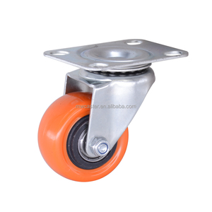 MW Manufaktur niedriger Preis 1,5 Zoll 2 Zoll leichte orange Pvc 360 Lenk rollen - Product Image 1