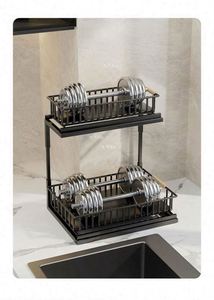Solid Wood Kitchen Storage Carbon Steel Modern <b>Spice</b> Multi-Functional Seasonings <b>Rack</b> Durable Modern Kitchen Shelf Easy Clean - Product Image 2