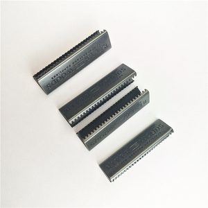 Ribbon Crimp End Cord Folding Claw Rope Belt End Clips Custom Carved Logo Metal <strong>Stopper</strong> 30% Deposit 7-15 Days Acceptd Carton - Product Image 3