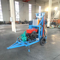 Foreuse hydraulique portative Jutop à moteur diesel 35 CV, profondeur 200 m, sur chenilles, pour forage de puits, moteur 520 mm