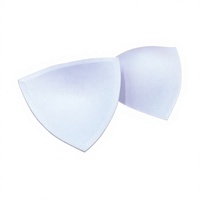 Coussinets de soutien-gorge en mousse PU respirante en tissu polyester, moulés, triangulaires pointus, en éponge micro-massante, pour sous-vêtements, maillots de bain et vêtements de sport