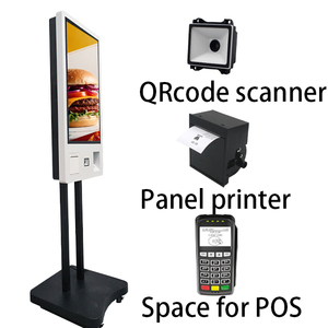 32-inch đen Android tự phục vụ kiosk với máy in nhiệt cho thức ăn nhanh, siêu thị, giặt đặt hàng & <span class=keywords><strong>POS</strong></span> giải pháp - Product Image 3