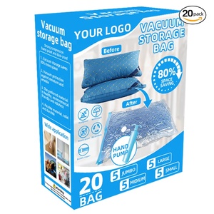 Kantong Vakum Penyimpanan Rumah Tangga Penghemat Ruang Bahan Nylon PA+PE Ukuran S M L XL XXL dengan Pompa - Product Image 5
