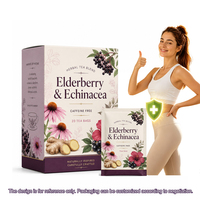 Vlierbessen Echinacea Gember Zwarte bes Kruidenextract Poeder Botanische Extract Mengsel Donkere Bes