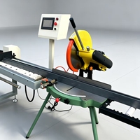 Scie à onglet électrique de précision à tête unique pour la découpe de profilés en aluminium à 45 et 90 degrés pour la production de fenêtres et de portes