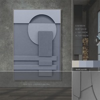 Salon minimaliste 3D peinture décorative en trois dimensions abstraite géométrique moderne texture peinture avec cadre